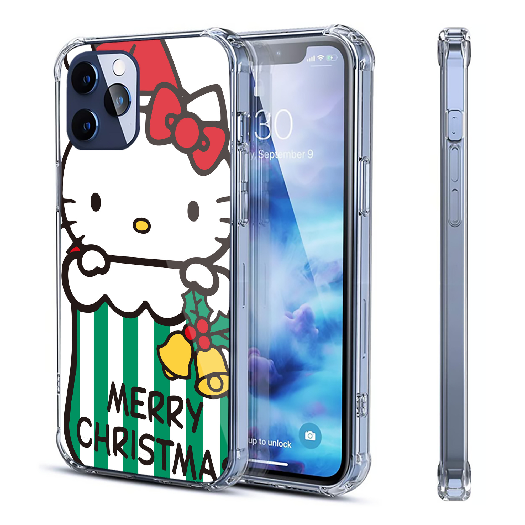 （画像用） Hello Kitty ハローキティ 【iPhone 12シリーズ対応】透明スマホケース（クリアソフトケース）